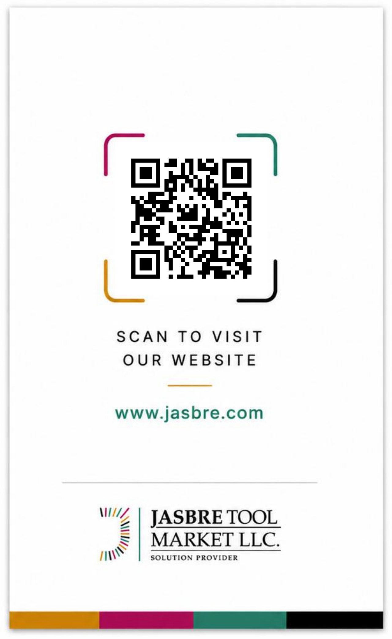 JASBRE business card — back